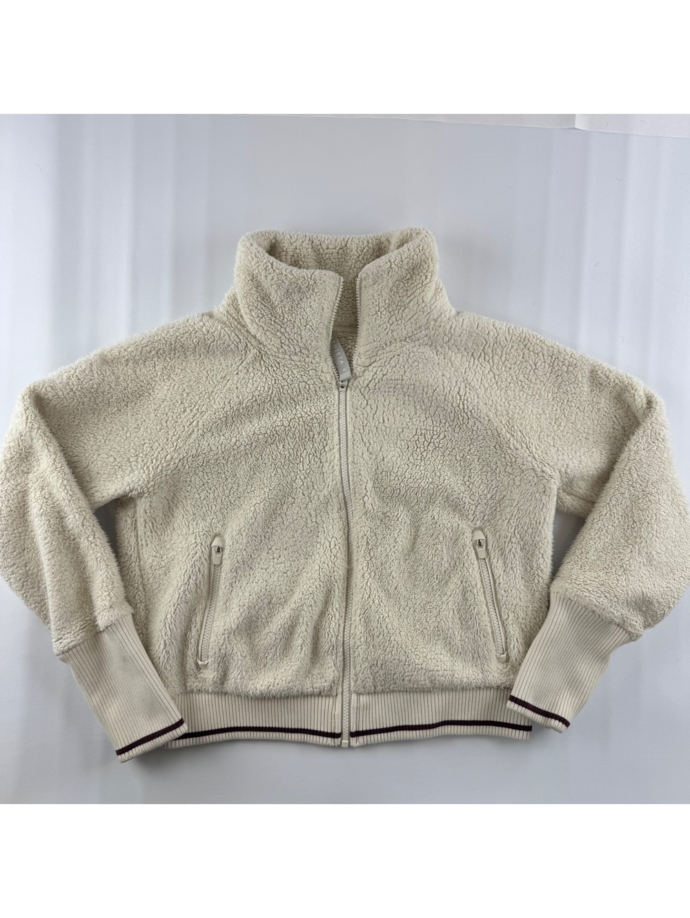 Athleta Women’s Medium Cream Full Zip Fleece